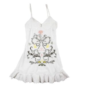 Valge õlapaeltega kleit
